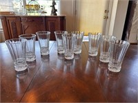 (9) Crystal Water Glasses