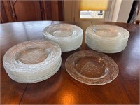 Group of Clear Holiday Tree Plates