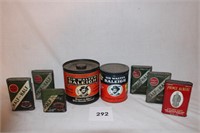 EARLY TIN CAN BOX LOT