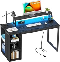 Sorogra Small Computer Desk With Led Lights 39.4