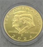 (Y) 2024 Gold Donald Trump Coin