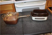 Frying pan, vintage pan with lid