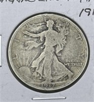 (Y) 1917 Silver Walking Liberty Half Dollar