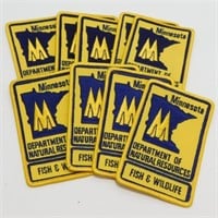 9 Minnesota DNR Fish & Wildlife Patches - New Old