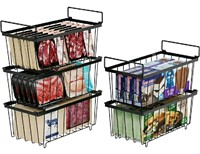 iSPECLE, Freezer Baskets, 5 Pack, Stackable Freeze