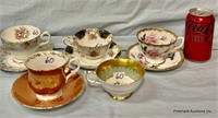 4 Vintage China English Teacup & Saucer Sets