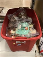 Bin loaded with ty beanie babies plush some