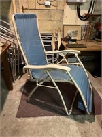 Single Outdoor Chair White & Blue