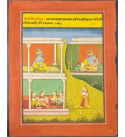 Large Indian Marwar School Miniature Painting From