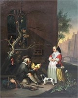 GERMAN GENRE PAINTING, LATE 18TH CENT., UNSGD.