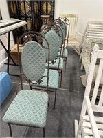 Four vintage iron chairs