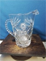 pattern glass lemonade pitcher 8 inches tall