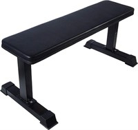 Flat Weight Workout Exercise Bench, Black