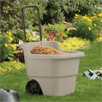 B4118 Suncast 15 Gallon Resin Rolling Lawn Cart