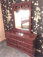 6-Drawer dresser with mirror