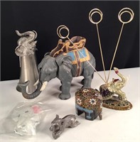 Lot of Elephant Décor Items