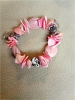 Pink Shell Charm Bracelet