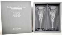 WATERFORD CRYSTAL "MILLENNIUM" CHAMPAGNE FLUTES