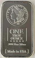 1 Troy Oz .999 Fine Silver Bar