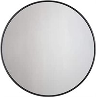 Adelina Black Circular Mirror