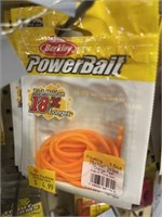 3 PACKS OF POWERBAIT TROUT WORMS