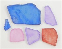 Flat Frosted Sea Glass Pieces for Crafts
