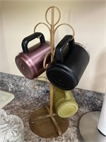 Coffee Cup Stand and Cups
