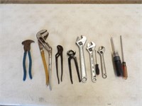 Crecent Wrenches, Channel Locks, Misc.