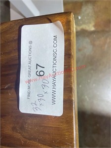 HEAVY WOOD & METAL BAR TABLE - 32 X 30 X 30