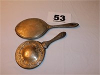 (2) SILVER PLATE HAND MIRRORS