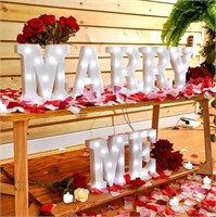 Sz 6.5 inches 'Marry Me' LED Sign  Night Light  1k