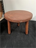 8-in brown wood step stool