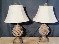 Rustic Pinecone Lamps