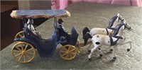 Cast Iron Horse and Carriage