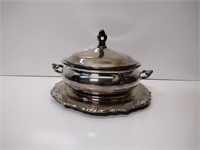 FB Rogers Silver Plated Serving Dish on Tray