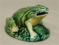 French Majolica Frog Money Box.