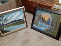 TWO 24X20 RON JACOBS OIL PAINTINGS