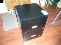Black 2 drawer metal legal size filing cabinet