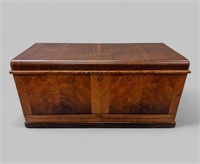 VINTAGE WALNUT CEDAR LINED CHEST