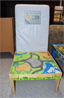 Child's Play Table & Sealy Baby Mattress