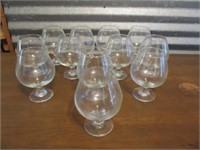 12pc Set Glass Brandy Snifters / Stem Ware