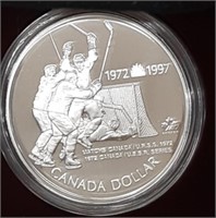 1997 Team Canada Proof  Sterling Silver Dollar