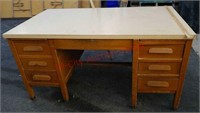 >>Solid wood formica top office desk