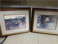 Frank M Hamilton framed artwork and Country House