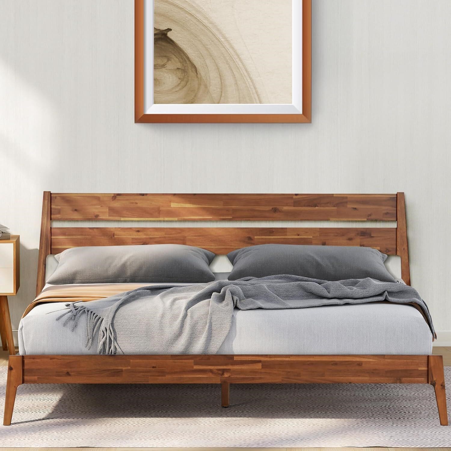 Acacia Callisto Bed Frame  Walnut King