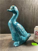 Turquoise duck figure