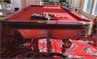 GARNET FELT 8’ POOL TABLE