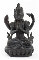 Indian Bodhisattva Avalokitesvara Bronze Sculpture