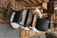 Koken Antique Barber's Chair w/ porcelain and