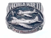 World War II P-47 Thunderbolt Belt Buckle 3.25”